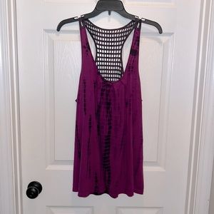 💜a.n.a. flowy purple racer back tank top .. size CL💜